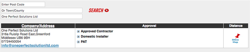 NICEIC Electrician Contractor Results for One Perfect Solutions Ltd